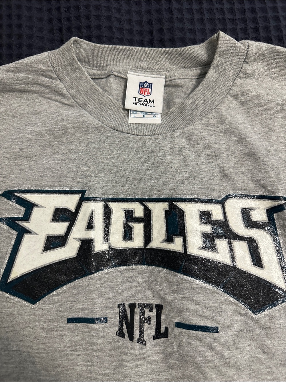 NFL Philadelphia Eagles Gray White Tee with Team Logo